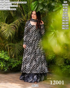 ชุดเดรสผู้หญิงทรง Anarkali ยาวคลุมเท้า ผ้ามาสลิน แห้งเร็ว สไตล์ดั้งเดิม แบรนด์ Aafreen Luxe ทรงปกติ ใส่ได้ทุกฤดู เหมาะสำหรับงานปาร์ตี้ - Product Image 6