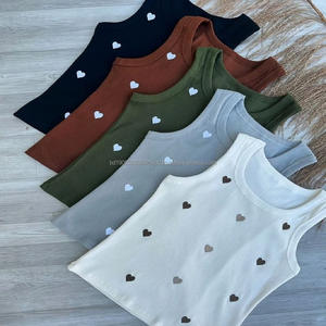 Top sin mangas de verano para mujer, estilo Y2K, de mezcla de algodón, elastano y viscosa, con efecto rasgado, estilo variado, para exteriores - Product Image 2