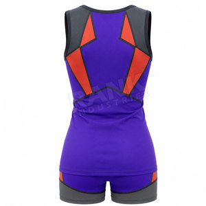 Uniforme de Netball Unisex al por Mayor, 100% Poliéster, de Alta Calidad, Transpirable, Antiarrugas, sin Mangas, Ropa Deportiva - Product Image 2
