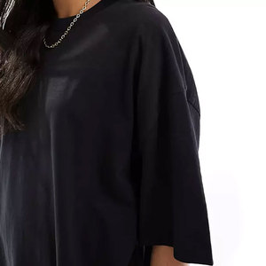 Camiseta de Mujer de Alta Calidad, Corte Ajustado, Cuello Redondo, Manga Corta, Hombros Caídos, Tejido Jersey, Ecológica y Resistente - Product Image 3
