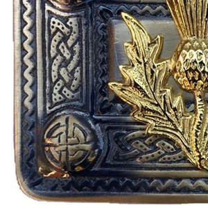 Suministro al por mayor: Hebilla de alta calidad con acabado antiguo y cardo dorado para cinturón celta, accesorios de vestir 2026 - Product Image 4