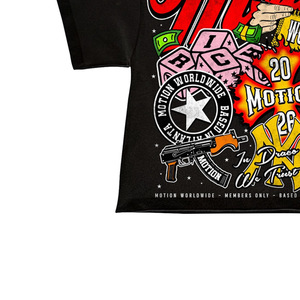 Worldwide OEM ODM Men's <b>Black</b> Oversized T-Shirt Short Sleeve Streetwear Printed Design O-Neck Jersey Fabric - Product Image 3