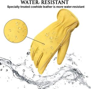 New Arrivals High Quality Cowhide Leather Anti-Cut Driver Working <b>Gloves</b> Custom Soft Hand Protection Safety Driving <b>Gloves</b> - Product Image 4
