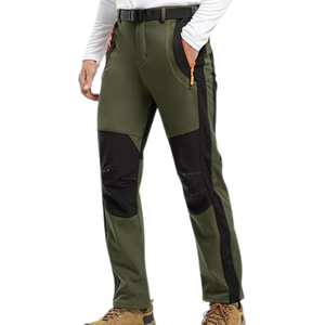 Pantalones cargo ideales para senderismo, camping o viajes, estilo pantalón cargo, tela de sarga suave lavada para un look clásico, pantalones cargo para hombre. - Product Image 1