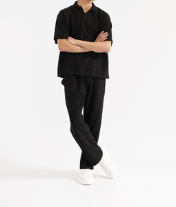 Chemises polo pour hommes, logo personnalisé conçu par OEM, 88% polyester, 12% élasthanne, extensibles dans 4 directions, impression à l'écran, grandes tailles - Product Image 3