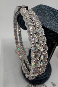 ต่างหูห่วงมอสซาไนต์ขนาดใหญ่ เงินแท้ สำหรับผู้หญิง แฟชั่นหรูหรา เครื่องประดับชั้นดี ต่างหูโดดเด่น - Product Image 5