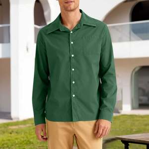 Chemises pour hommes, coupe classique décontractée, en coton, confortables, pour le quotidien, le bureau et un style élégant - Product Image 2