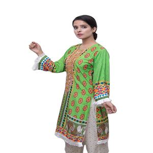 Kacha Tanka Kurti de Lino Bordado para Mujer, Estilo Invierno para Adultos - Estilo India y Pakistán, Disponible - Product Image 1