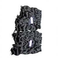 Lot de Cheveux Humains de Haute Qualité, Double Trame, Ondulés Naturels, Cheveux Vierges Bruts Non Traités, Idéal pour Extensions et Perruques