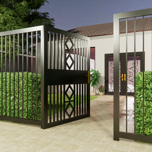 Panel de Cerca Decorativa de Hierro Forjado para Jardín, Valla Metálica Ornamental para Patio de Villa y Paisajismo de Propiedades - Product Image 3