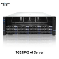 Server TTY TG659V2 4U Dual Socket 8 GPU AMD EPYC Rome Milan SP3 450W PCIe4.0 untuk Inferensi AI, Rendering, dan Cloud Gaming