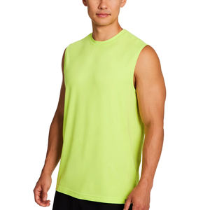 Camiseta sin mangas para hombre, ropa deportiva, camiseta sin mangas de algodón y spandex, camiseta muscular para entrenamiento, camiseta deportiva tipo stringer, camisetas sin mangas para hombre - Product Image 2