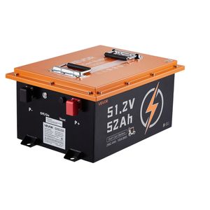 Paquete de Baterías para Carro de Golf de 48V (51.2V) 52AH, Cargador de 15A, BMS de 100A, Pantalla con Bluetooth y Aplicación, 4000 Ciclos para Motores de Arrastre y Golf - Product Image 1