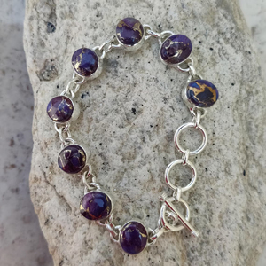 Natural Purple Copper Turquoise 925 Sterling Silver Adjustable <b>Bracelet</b> Natural Gemstone Jewelry Elegant Designer <b>Boho</b> <b>Bracelet</b> - Product Image 4