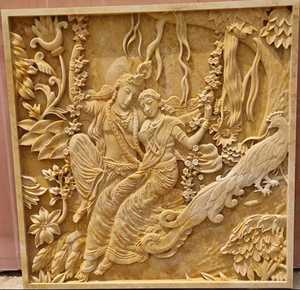 Murale murale en pierre naturelle sculptée CNC 3D sur mesure, motif Bouddha et Arbre de Bodhi, pour usage extérieur (parcs, zones de restauration) - Design traditionnel - Product Image 4