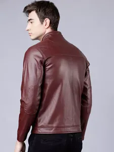 Chaquetas de Cuero para Hombre, Servicio OEM, Color Negro, Chaqueta de Cuero de Manga Larga para Hombre - Product Image 4