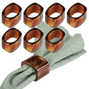 Juego de Anillos para Servilletas de Resina con Acabado Elegante, Ecológico y Duradero, Decoración para Mesa de Fiesta, Juego de 4 Piezas que Mejora el Ambiente de la Cena - Product Image 4