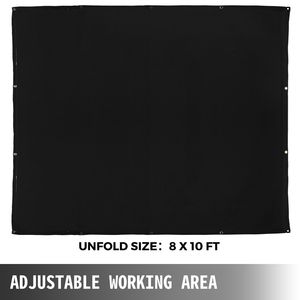 Tappetino Ignifugo Portatile in Fibra di Vetro Nero 8x10ft per Saldatura - Product Image 4