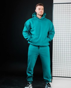 Conjunto de Sudadera con Capucha para Hombre, Informal, de Color Sólido, Tejido de Felpa Francesa, para Otoño e Invierno - Product Image 6