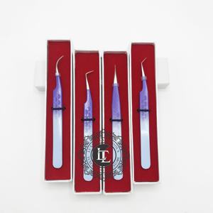 Pince à cils professionnelle Ombre Silver Point Outil d'extension en acier inoxydable de haute qualité avec revêtement en poudre - Product Image 5