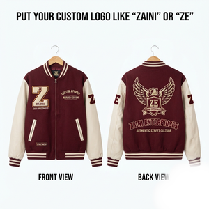 Premium 240 GSM Windproof Unisex Nylon Polyester Bomber <b>Jacket</b> Navy Orange Custom Chenille <b>Letter</b> Patch Embroidery OEM ODM - Product Image 1