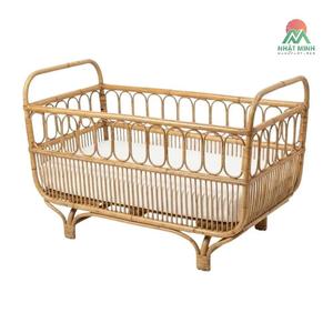 Cuna de Ratán NHAT MINH, Diseño Rústico, Cama para Niños de 0 a 3 Años, Material Natural, Muebles para Bebés Hechos a Mano - Product Image 2
