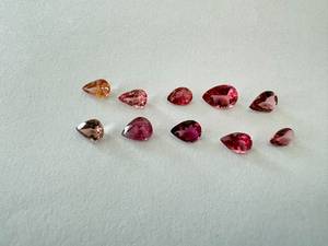 GNSJ Turmalina Rosa Natural, Corte Pera, Gema Suelta para Joyería, 8.34 Ct, 10 Piezas, Certificada por Terceros, Sin Calentar - Product Image 2