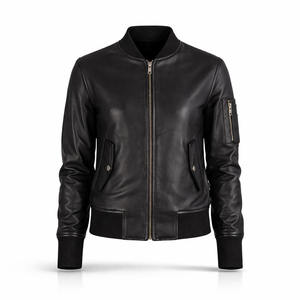 Chaqueta de Motera de Cuero Genuino para Mujer |   Chaqueta de Motociclista Acolchada Marrón Vintage |   Cuero Vacuno Premium Impermeable para Otoño - Product Image 1