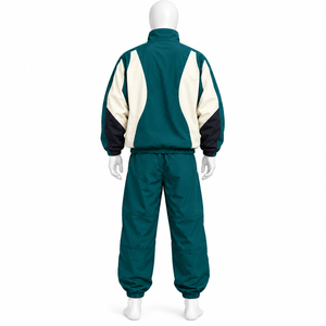 Ensemble survêtement coupe-vent pour homme en tissu tricoté polyester respirant et léger, style streetwear, avec logo frontal – Vente en gros - Product Image 4