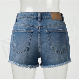 Shorts de Mezclilla Casuales de Cintura Alta para Mujer, Transpirables, a la Moda, de Verano, con Tela Suave y Duradera, Color Personalizado - Product Image 2