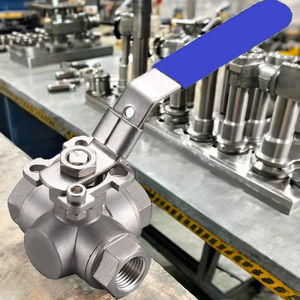Válvula de bola de agua alta Manual de tres vías roscada hembra 304 de acero inoxidable asegurada de calidad más vendida OEM personalizable - Product Image 2