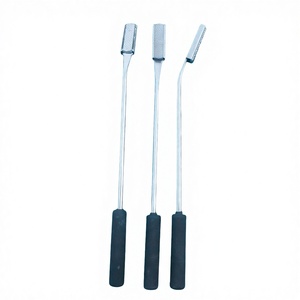 Lot de 3 râpes dentaires équines droites pour le nettoyage des dents de cheval, instruments chirurgicaux écologiques réutilisables en acier inoxydable 304, certifiés CE - Product Image 2