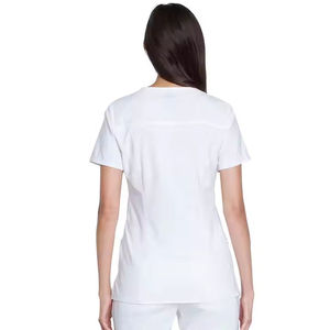 Nouvelle conception Tunique d'allaitement unisexe à manches courtes Couleur unie Blouse médicale Polyester/Coton Uniforme de travail pour hôpital et soins de santé - Product Image 3