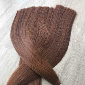 Factory Price 100% Raw Virgin Vietnamese Human Bulk <b>Hair</b> Bone Straight Brown Natural <b>Color</b> Super Double Drawn <b>Hair</b> Extensions - Product Image 2