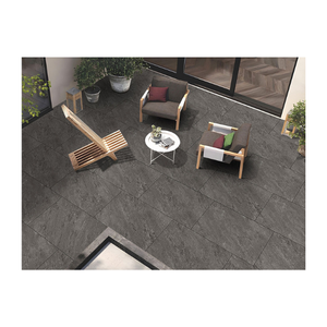 Baldosas de Piedra Natural Dakota Black con Aspecto de Piedra Natural para Exteriores, 600x600 mm, para Cocina, Villa, Centro Comercial y Jardín - Product Image 1