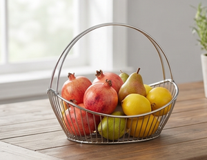 Deluxe Quality <b>Gold</b> Polished Handmade Fruit And Vegetable <b>Basket</b> Top Selling Tableware For Home Kitchen Stylish <b>Storage</b> Use - Product Image 6