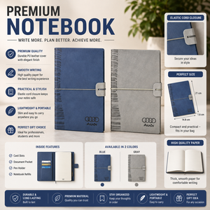 Agenda quotidien rigide en cuir PU A5 de qualité supérieure, journal de voyage, écriture fluide, s'ouvre à plat, portable, cadeau pour le bureau, l'école - Product Image 5