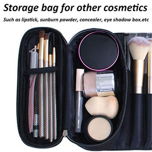 Customizable OEM with Transparent Flap for Travel Daily Use Waterproof Nylon Cosmetic Bag <b>Makeup</b> <b>Brush</b> Holder Roll Up <b>Case</b> Pouch - Product Image 3