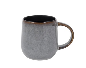 Taza de Café de Cerámica Premium con Acabado Mate Moteado, Interior Negro Intenso, Agarre Ergonómico y Estructura de Retención de Calor para un Disfrute Elegante - Product Image 2