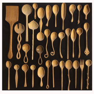 Cuillère à café en bois sculptée à la main, style vintage, capacité de 10 ml, manche long, ustensile de cuisine en bois dur écologique - Product Image 5