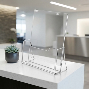 Exhibidor de Folletos/Tarjetas/Notas de Acrílico Transparente Profesional, Tamaño Personalizable para Folletos, Menús, Catálogos, Uso en Oficinas, Ferias Comerciales y Exposiciones - Product Image 2