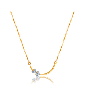 GLEAMORA ENTERPRISE Pendentif Cœur en Or Jaune avec Diamant de Laboratoire Taille Brillant pour Femme, Tendance, 14K, 2,77g, Couleur H, pour Usage Quotidien - Product Image 1