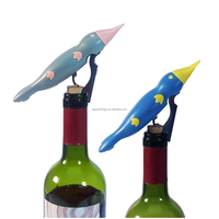 Ouvre-bouteille magnétique en fonte et métal ABS, certifié ROHS, en forme d'oiseau amusant, écologique, avec support, logo personnalisé, pour vin