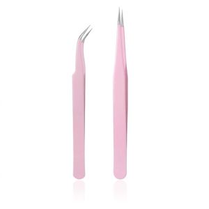 Pinzas para Pestañas Champagne Personalizadas, Herramientas Profesionales Curvas de Precisión para Extensión de Pestañas para Técnicos de Salones de Belleza - Product Image 2