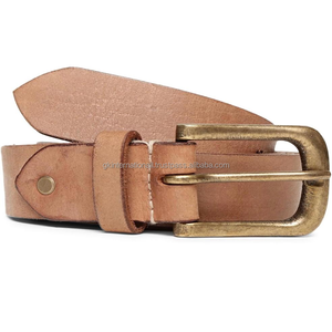Super Quality Natural <b>Harness</b> <b>Leather</b> Full Grain Men's Fashion Casual Belt with Heavy Duty changeable Brass Buckle - Product Image 6