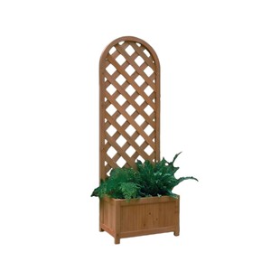 Jardinera elevada de madera para jardín exterior con caja de cultivo y espaldera para verduras y flores, para balcón, hecha en Vietnam. - Product Image 5