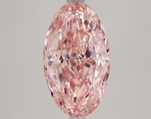 MOVAL Diamant rose vif fantaisie de 4,34 ct, VVS2, ovale, certifié IGI, cultivé en laboratoire, pour la fabrication de bijoux - Product Image 1