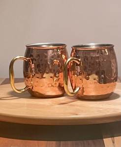 Copper Moscow mule mug <b>set</b> sunrise bay <b>beverage</b> cups reusable handmade <b>serving</b> mugs premium finish - Product Image 1