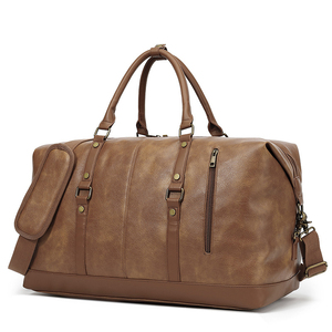 Sac de voyage en cuir PU personnalisé, sac de sport de plein air, sac de rangement, sac de week-end, sac de voyage en cuir pour hommes et femmes - Product Image 5