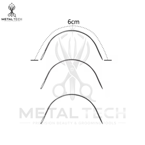 Aiguilles d'extension courbées écologiques de 6 cm et 9 cm, en acier inoxydable, en forme de C, pour tissage de cheveux, outil de couture en gros - Product Image 4